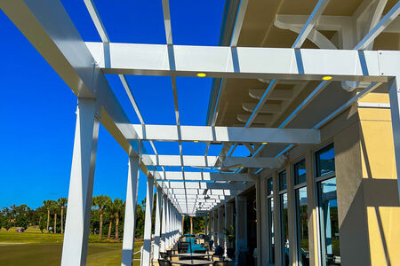 Aluminum Trellis Sunshade Pergola-Suntree Country Club