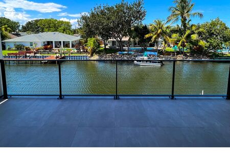 Coastal Modern Style Black Aluminum With Stainless Steel Cable Railing