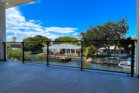 Coastal Modern Style Black Aluminum With Stainless Steel Cable Railing