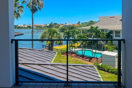 Modern Mediterranean  Style Black Aluminum With Stainless Steel Cable Railing