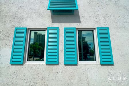 Pineapples EGAD Teal Bahama Shutters